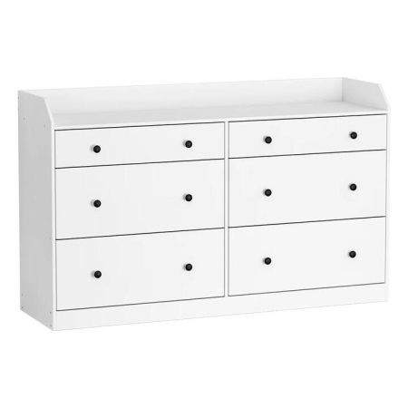 6 Chest of Drawers - PETE White
