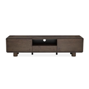 Raimon Furniture Angelo Wooden Dark Oak Veneer Lowline Entertainment Unit TV Stand 180cm Coffee