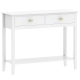 Arven Modern Wooden Hallway Console Hall Table 2-Drawers White