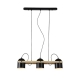 Auden Industrial 3-Lights Hanging Pendant Light Lamp Metal Shade Black
