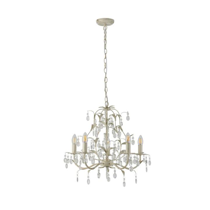 Annalee Modern Classic 3/5 Lights Hanging Lamp Chandelier Ivory Brushed Gold Large