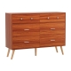 6 Chest of Drawers Storage Cabinet Walnut