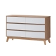 Design Square Audrey Wooden Chest Of 2x3-Drawers Dresser Storage Cabinet Oak/White