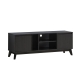Design Square Audrew Lowline TV Stand Entertainment Unit 150cm W/ 2-Doors Black