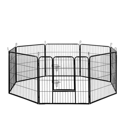 8 Panel Pet Dog Playpen Puppy Exercise Cage Enclosure Fence Play Pen 80x80cm