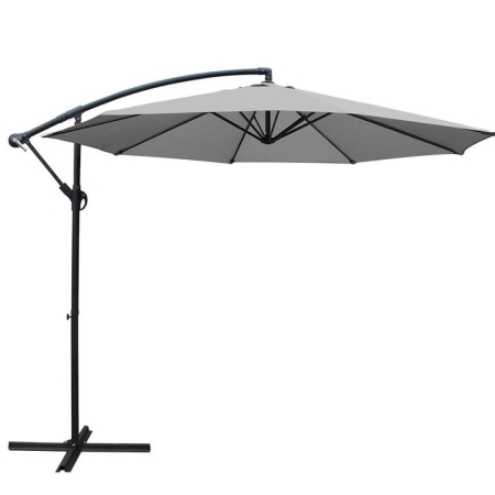 3M Outdoor Furniture Garden Umbrella Grey