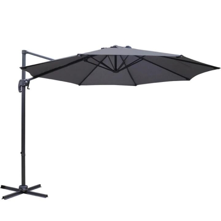 3M Roma Outdoor Furniture Garden Umbrella 360 Degree Charcoal