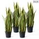 4X 95cm Artificial Indoor Yellow Edge Tiger Piran Fake Decoration Tree Flower Pot Plant