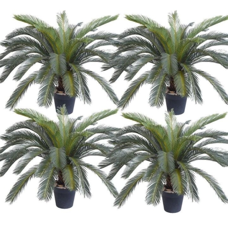 4X 125cm Artificial Indoor Cycas Revoluta Cycad Sago Palm Fake Decoration Tree Pot Plant