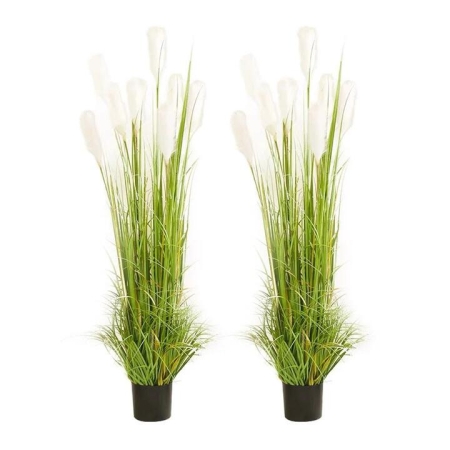 2X 150cm Green Artificial Indoor Potted Reed Grass Tree Fake Plant Simulation Decorative