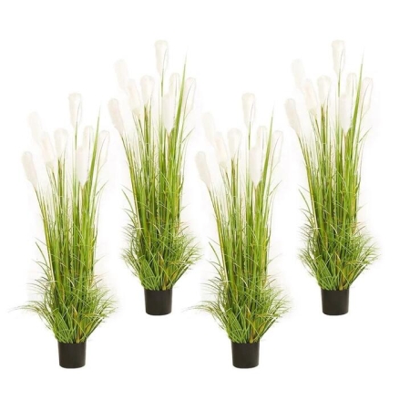 4X 150cm Green Artificial Indoor Potted Reed Grass Tree Fake Plant Simulation Decorative