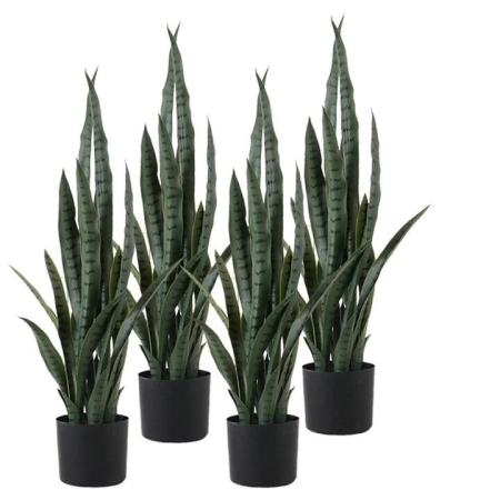 4X 95cm Artificial Indoor Snake Sansevieria Plant Fake Decoration Tree Flower Pot