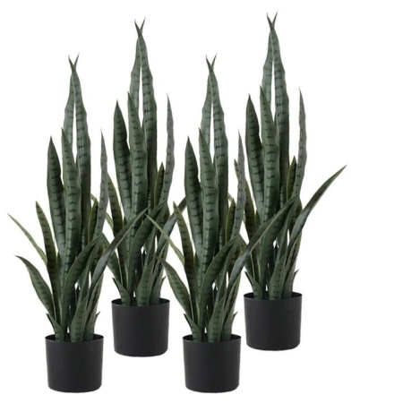 4X 97cm Artificial Indoor Snake Sansevieria Plant Fake Decoration Tree Flower Pot
