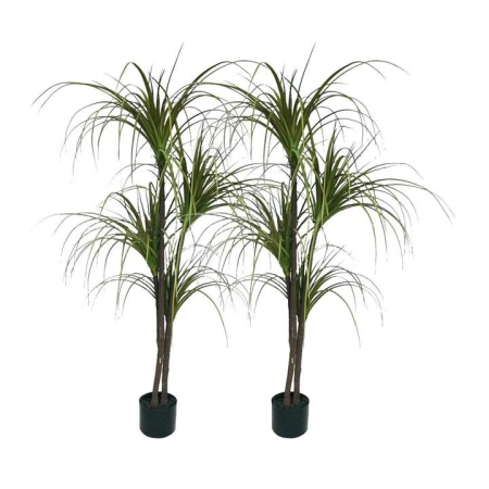2X 150cm Green Artificial Indoor Dragon Blood Tree Fake Plant Simulation Decorative