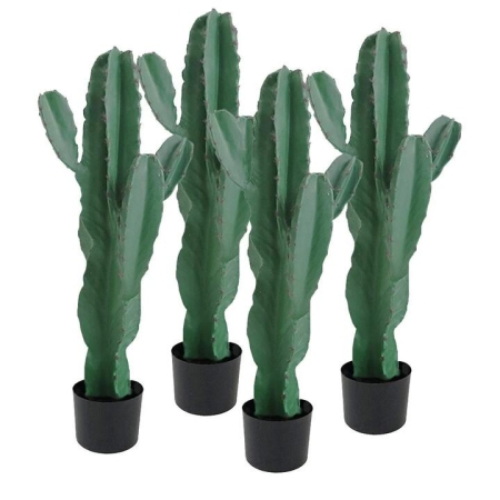 4X 70cm Green Artificial Indoor Cactus Tree Fake Plant Simulation Decorative 5 Heads