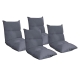 4X Lounge Floor Recliner Adjustable Lazy Sofa Bed Folding Game Chair Grey