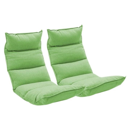 2X Foldable Tatami Floor Sofa Bed Meditation Lounge Chair Recliner Lazy Couch Green