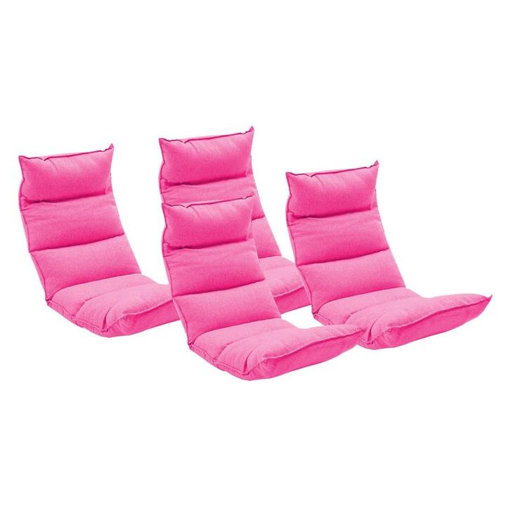 4X Foldable Tatami Floor Sofa Bed Meditation Lounge Chair Recliner Lazy Couch Pink