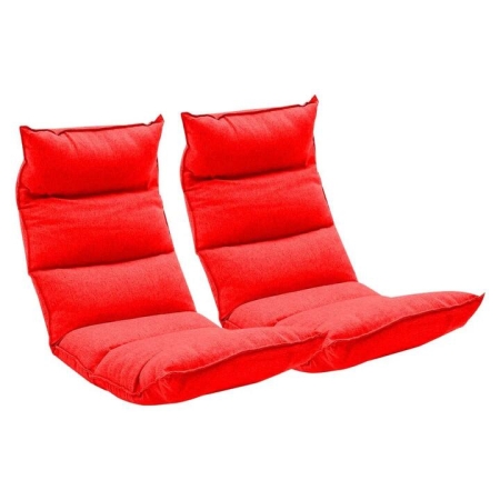 2X Foldable Tatami Floor Sofa Bed Meditation Lounge Chair Recliner Lazy Couch Red