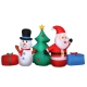 2.7M Christmas Inflatable Tree Snowman Lights Outdoor Decorations