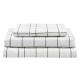150GSM Check Print Flannelette Bed Sheet Set - Grey