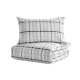 150GSM Check Print Flannelette Quilt Cover Set - Grey
