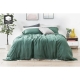 100% French Linen Quilt Cover Set - Duck Green