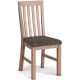 2x Wooden Frame Leatherette in Solid Wood Acacia & Veneer Dining Chairs in Oak Colour