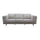 3 Seater Sofa Beige Fabric Modern Lounge Set for Living Room Couch with Wooden Frame