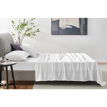 1200TC Cotton Bed Sheet Set White - King