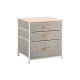 3 Drawer Nightstand Bedside Table Beige