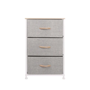 3-Tier Chest Of Drawer Drawer Storage Cabinet - Light Grey