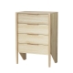 4 Chest of Drawers - INEZ Oak