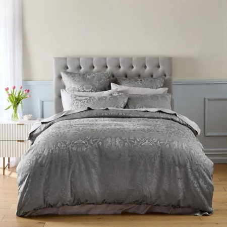Adorn Living Royce Satin Quilt Cover Set-Super King