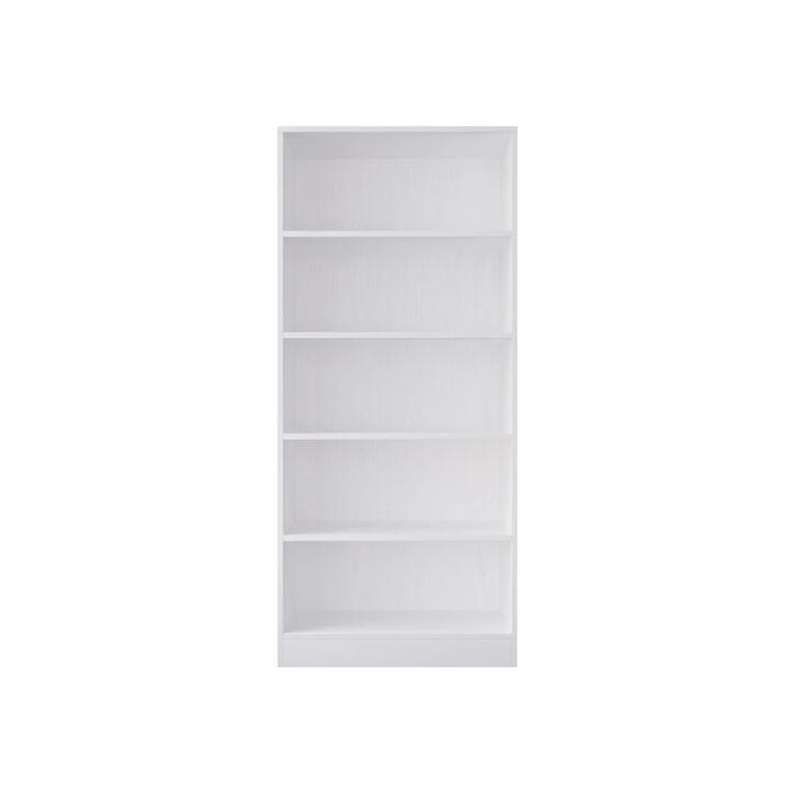 Design Square Wooden Stylish Modern Wardrobe 5-Shelves 80cm - White