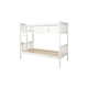 Design Square Wooden Timber Solid Pine Single Size Bunk Bed Frame - White
