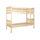 Design Square Wooden Timber Solid Pine Single Size Bunk Bed Frame - Oak