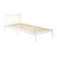 Design Square Wooden Timber Solid Pine Single Size Bed Frame - White