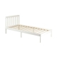 Design Square Wooden Timber Solid Pine King Single Size Bed Frame - White