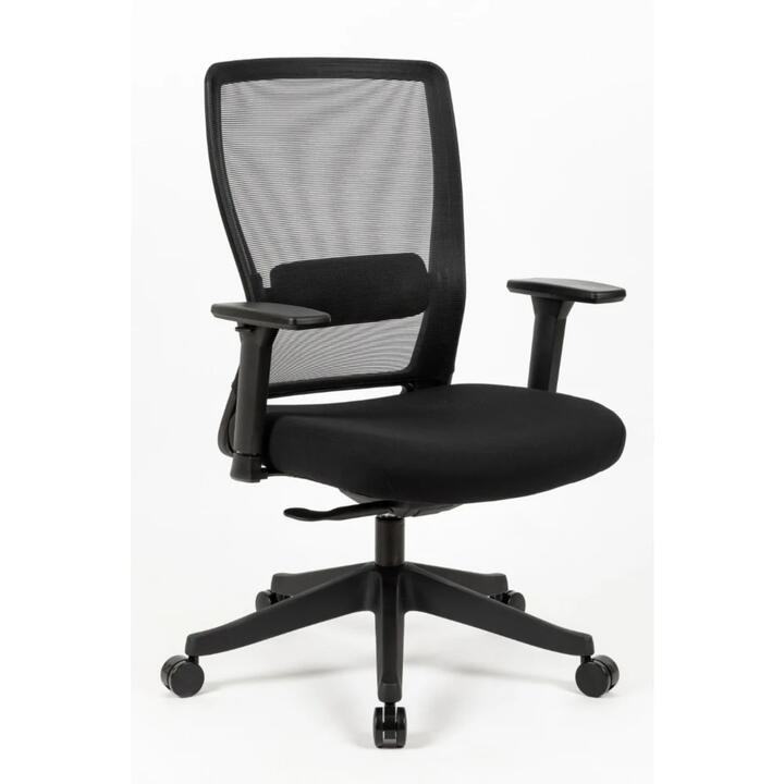 Hardy Medium Mesh Back Fabric Seat Working Computer Office Chair Black