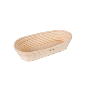 Oval Rattan Proving Basket Size 27X13X6.5cm by Bakemaster-Small