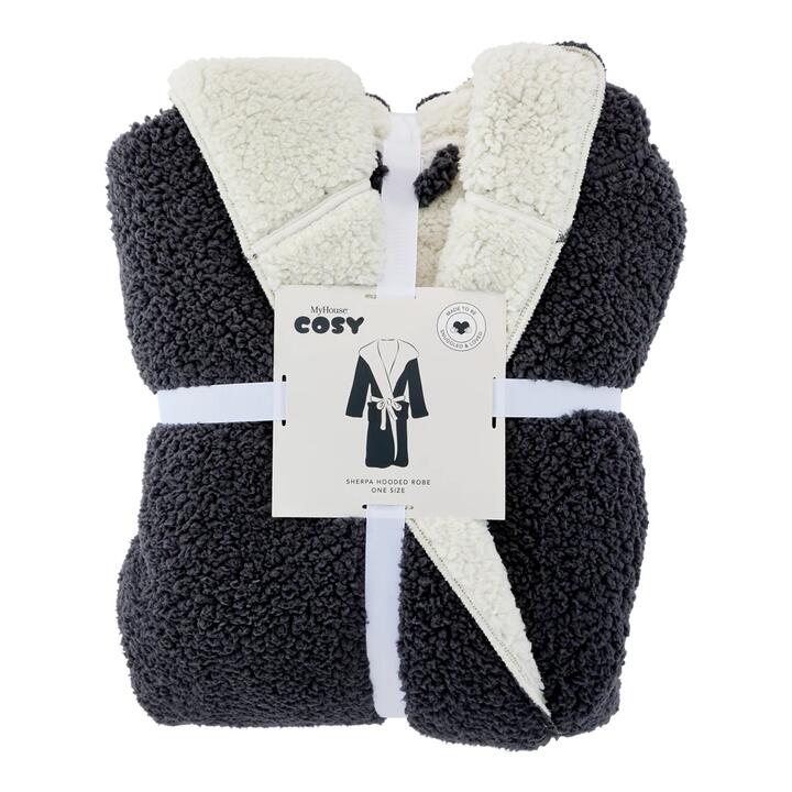 MyHouse Cosy Sherpa Hooded Robe