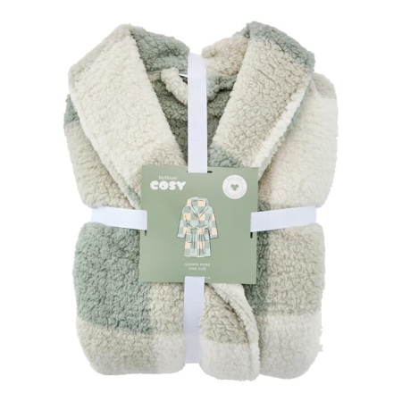 MyHouse Cosy Sherpa Robe Check