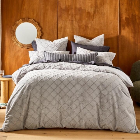 MyHouse Archer Faux Fur Quilt Cover Set-Double