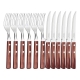 Churrasco 12 Piece Fork & Steak Knife Set in Red by Tramontina-Red