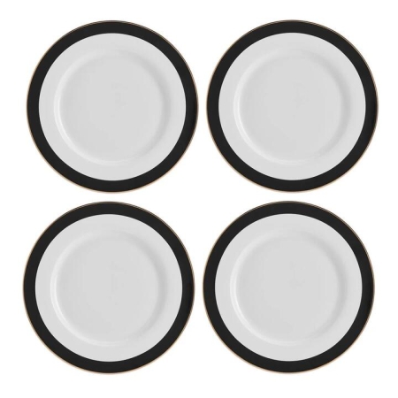 Mikasa Luxe Deco 4 Piece Fine China Dinner Plate Set 27.5cm
