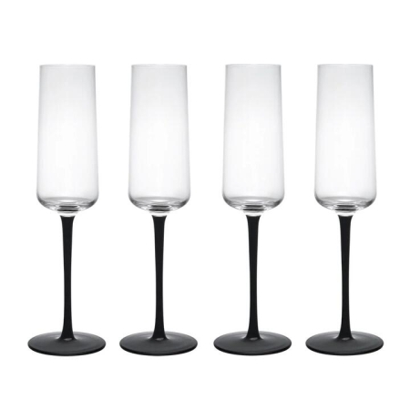 Mikasa Palermo 4 Piece Crystal Champagne Flute Set 250ml