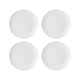 Mikasa Chalk 4 Piece Porcelain Side Plate Set 21cm White