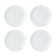 Mikasa Chalk 4 Piece Porcelain Dinner Plate Set 27cm White