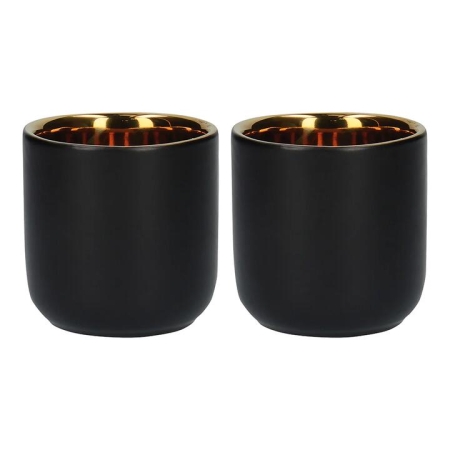 La Cafetiere Set of 2 Double Walled Ceramic Cups-70ml